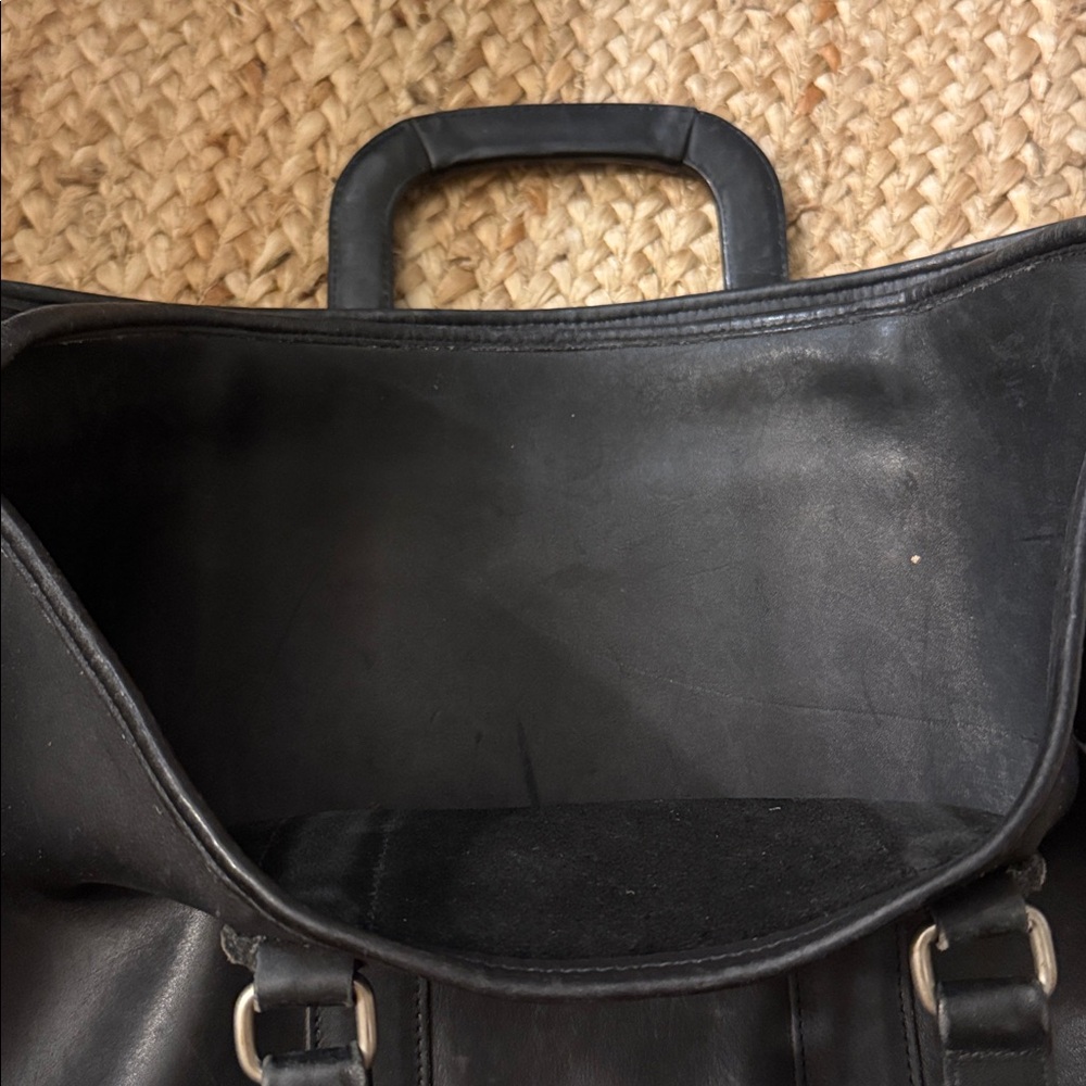 Vintage Coach Lexington Embassy Briefcase Fabric Strap Silver Hardware Bag - Picture 6 of 13